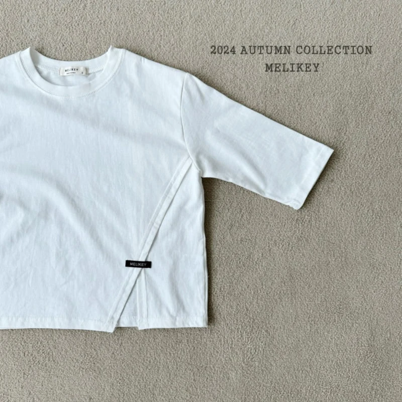 Melikey - Korean Children Fashion - #toddlerclothing - Basic Slit Tee - 3