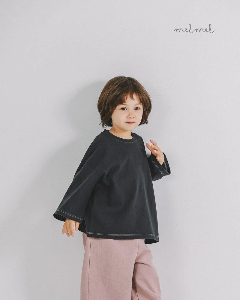 Melmel - Korean Children Fashion - #Kfashion4kids - Overfit Stitch Tee - 12