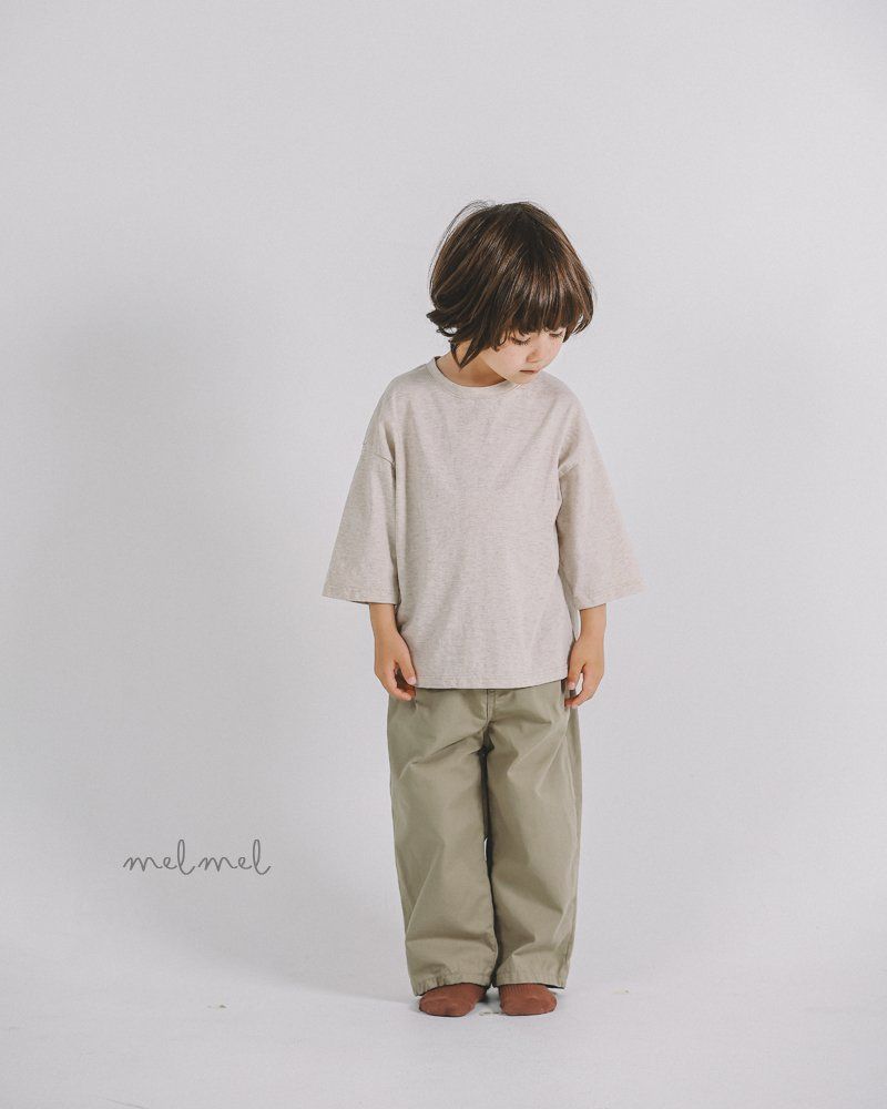 Melmel - Korean Children Fashion - #Kfashion4kids - Natural Midi Tee - 11