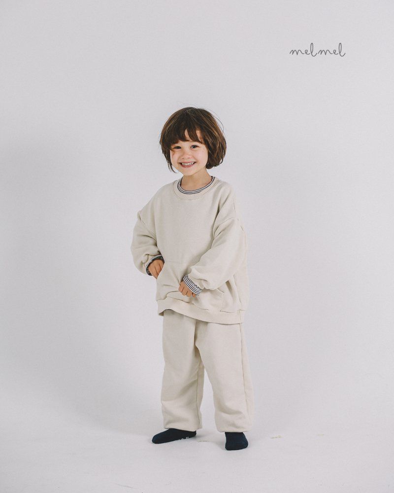 Melmel - Korean Children Fashion - #childofig - Pocket Sweatshirts Set-up - 4