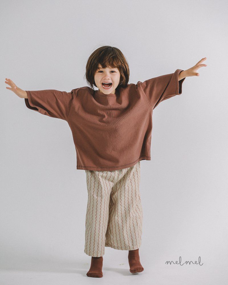 Melmel - Korean Children Fashion - #designkidswear - Overfit Stitch Tee - 6