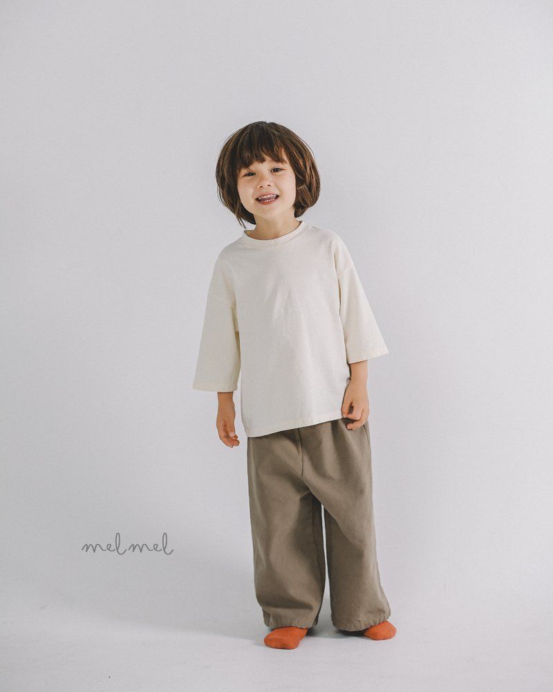 Melmel - Korean Children Fashion - #designkidswear - Natural Midi Tee - 5