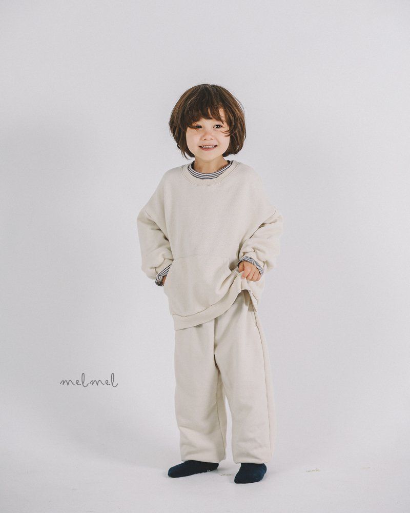 Melmel - Korean Children Fashion - #discoveringself - Pocket Sweatshirts Set-up - 6