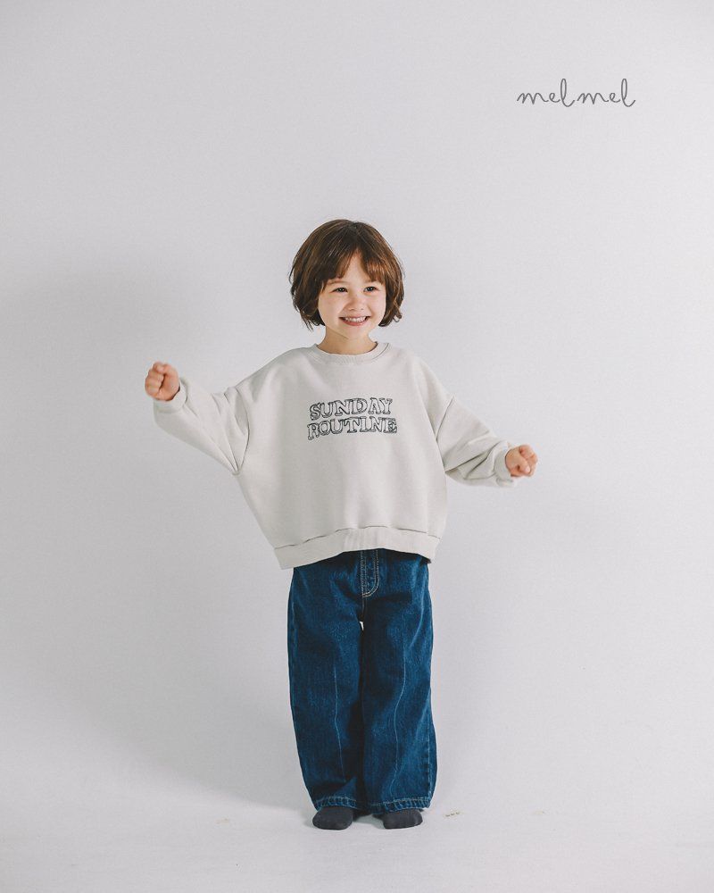 Melmel - Korean Children Fashion - #designkidswear - Straight Denim Pants - 4