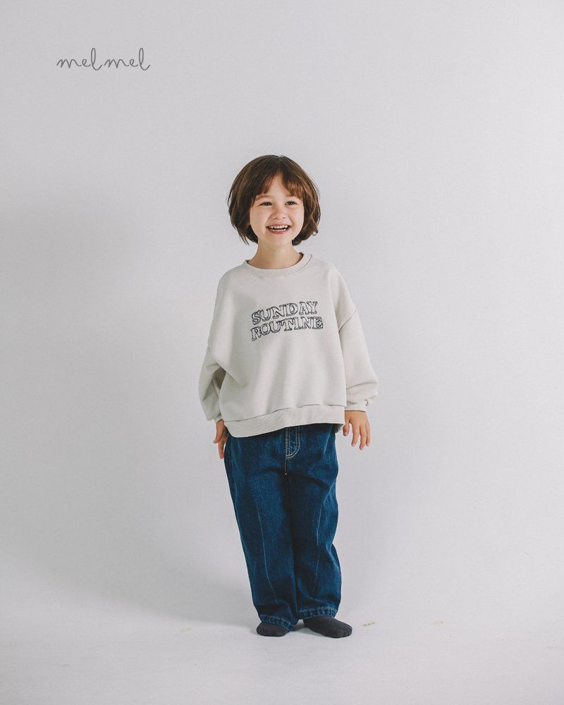 Melmel - Korean Children Fashion - #fashionkids - Straight Denim Pants - 5