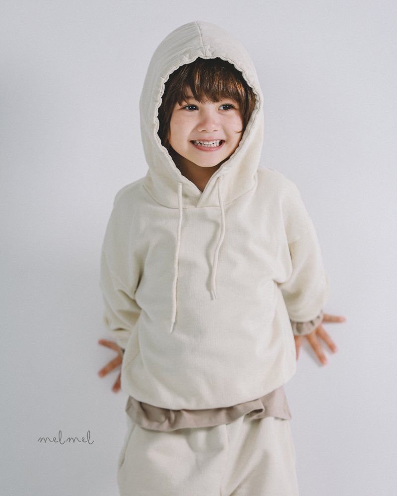 Melmel - Korean Children Fashion - #kidsshorts - Hoodi Set-up - 5