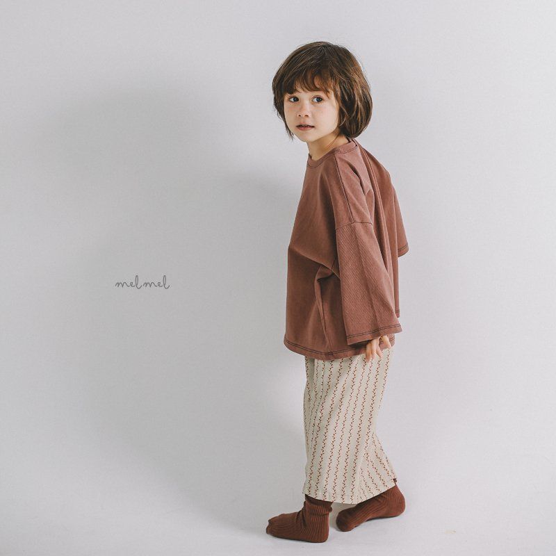 Melmel - Korean Children Fashion - #fashionkids - Stripe Wide Pants - 4