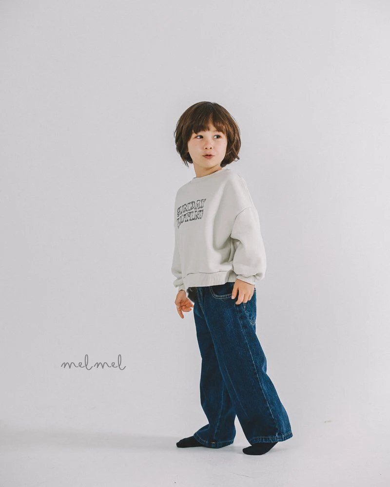 Melmel - Korean Children Fashion - #kidsshorts - Straight Denim Pants - 6