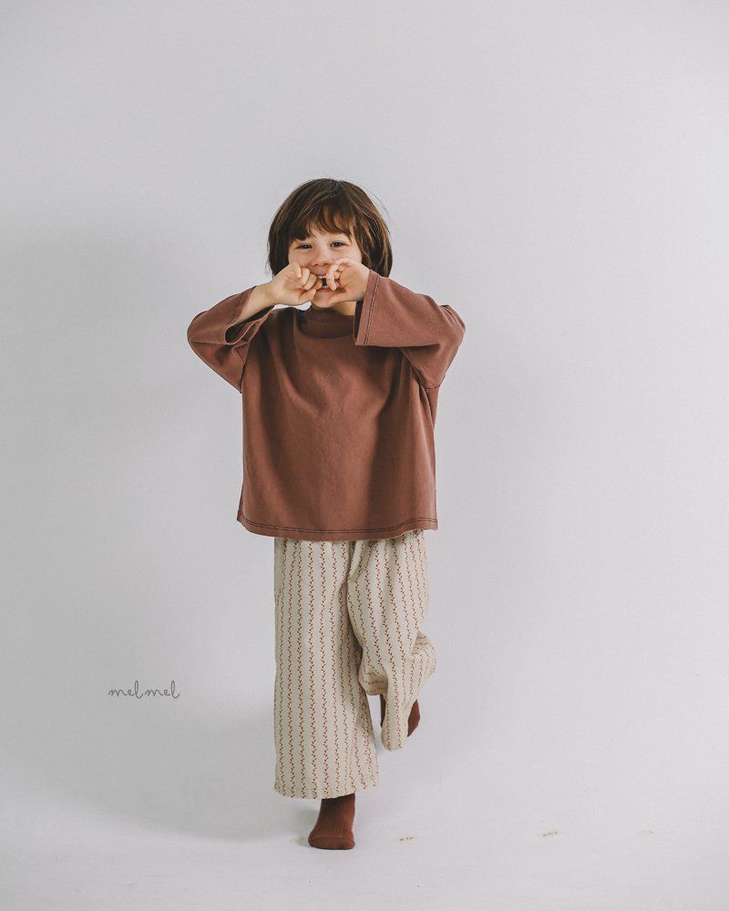 Melmel - Korean Children Fashion - #kidsstore - Stripe Wide Pants - 5