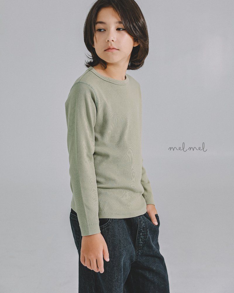 Melmel - Korean Children Fashion - #kidsstore - Rib Tee - 12