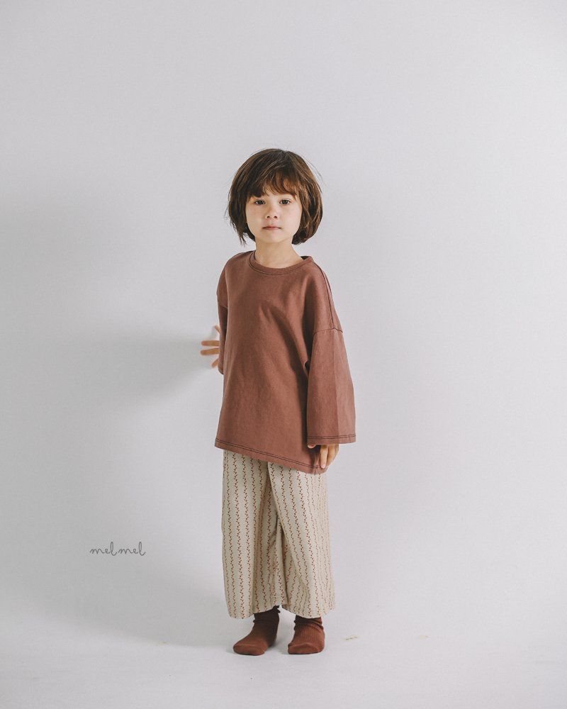 Melmel - Korean Children Fashion - #kidzfashiontrend - Stripe Wide Pants - 6