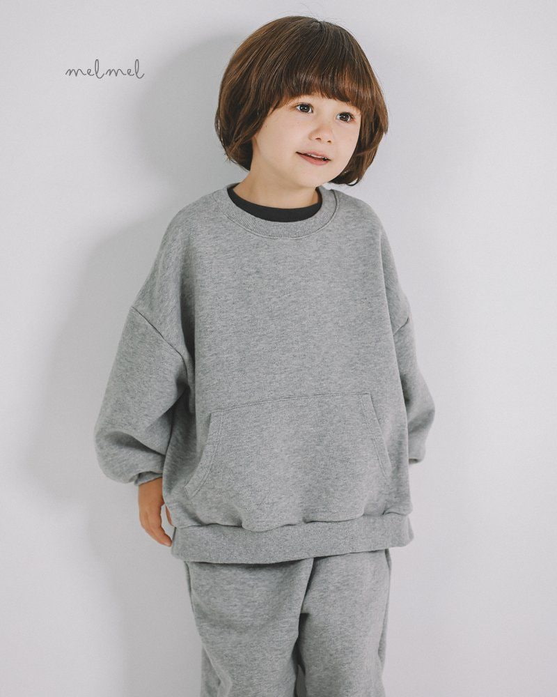 Melmel - Korean Children Fashion - #kidzfashiontrend - Pocket Sweatshirts Set-up - 10