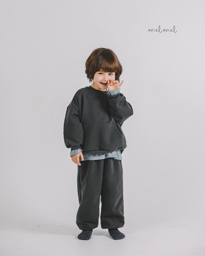 Melmel - Korean Children Fashion - #littlefashionista - Pocket Sweatshirts Set-up - 12