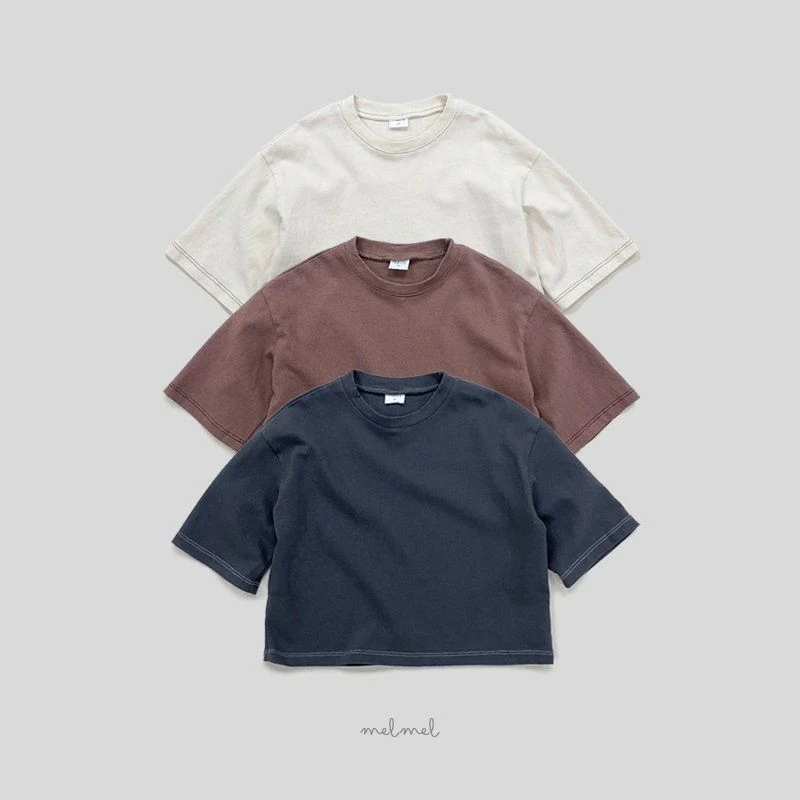 Melmel - Korean Children Fashion - #todddlerfashion - Overfit Stitch Tee