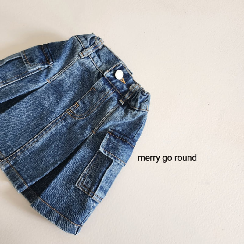 Merry Go Round - Korean Children Fashion - #childofig - Denim Pocket Skirt - 10