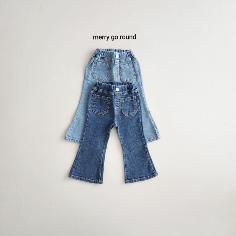 Merry Go Round - Korean Children Fashion - #childrensboutique - Pocket Bootscut Jeans