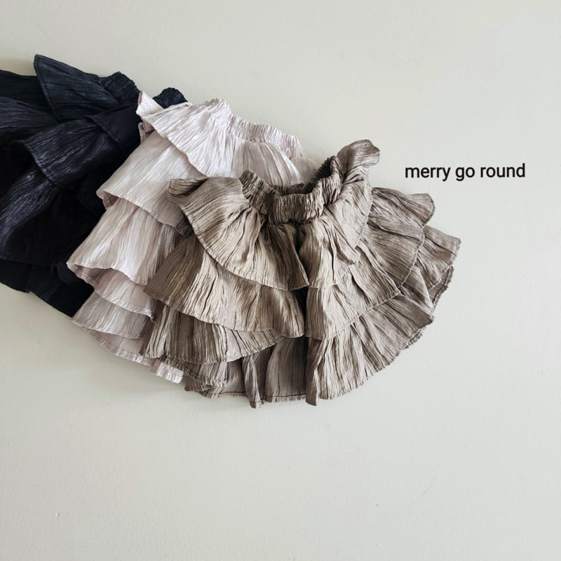 Merry Go Round - Korean Children Fashion - #kidsshorts - 3rd Tier Pleats Skirt