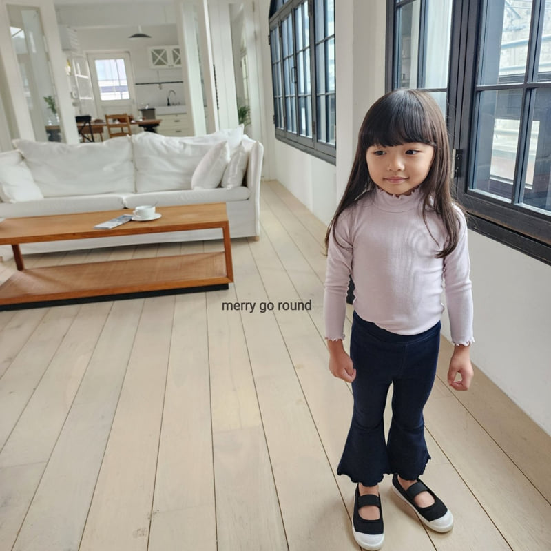 Merry Go Round - Korean Children Fashion - #kidsshorts - Jelly Rib Half Turtleneck Tee - 7