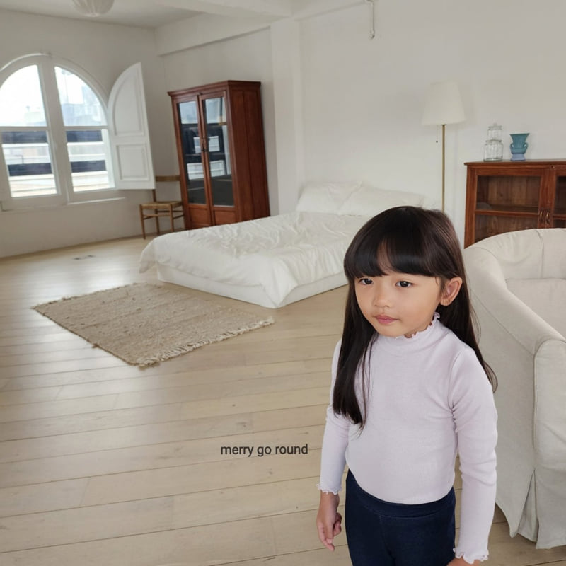 Merry Go Round - Korean Children Fashion - #kidzfashiontrend - Jelly Rib Half Turtleneck Tee - 9