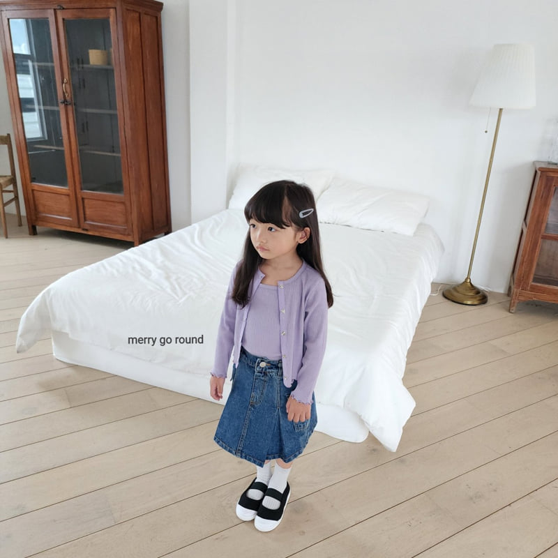 Merry Go Round - Korean Children Fashion - #littlefashionista - Denim Pocket Skirt - 6