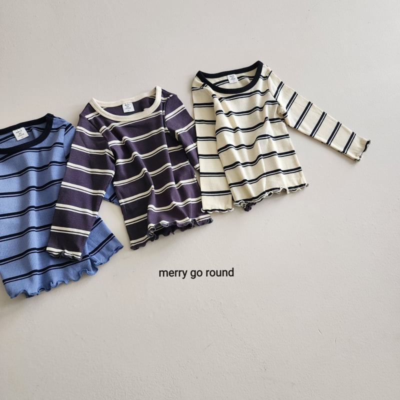 Merry Go Round - Korean Children Fashion - #magicofchildhood - Stripe Tee - 3