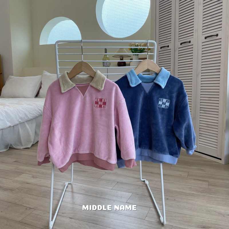 Middle Name - Korean Children Fashion - #Kfashion4kids - Veloure Collar Tee - 11