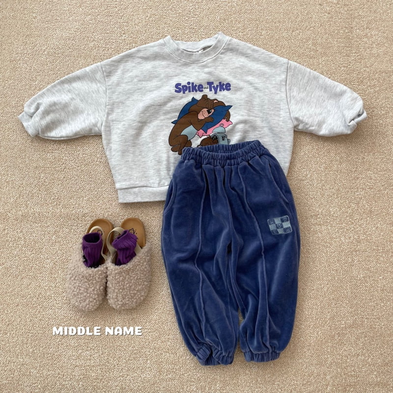 Middle Name - Korean Children Fashion - #Kfashion4kids - Veloure Pintuck Embroidery Pants - 6