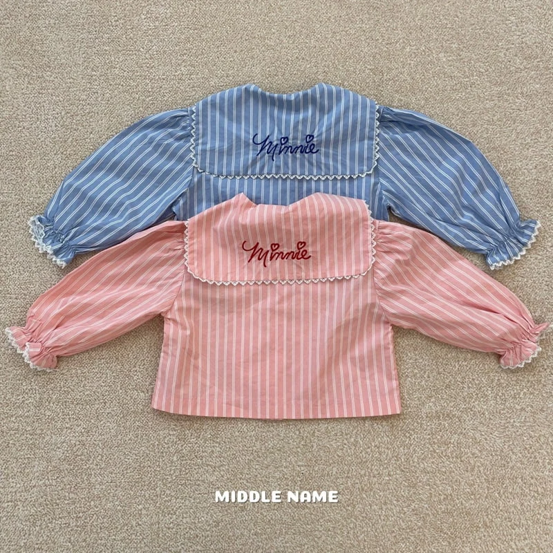 Middle Name - Korean Children Fashion - #Kfashion4kids - Sailor Embroidery Blouse - 3