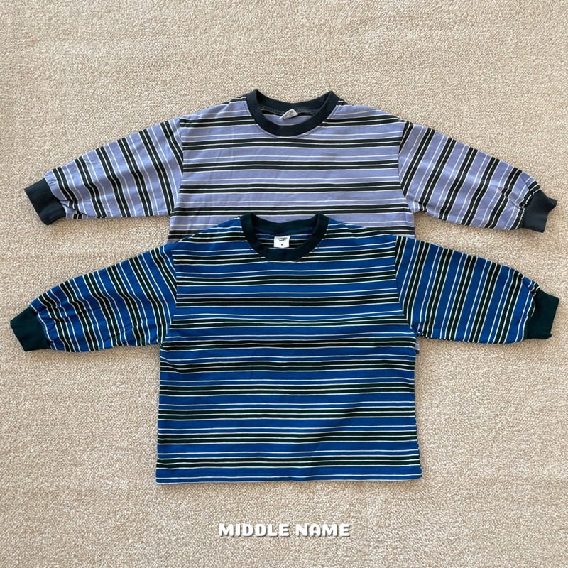 Middle Name - Korean Children Fashion - #childrensboutique - Bori Multi Stripe Tee