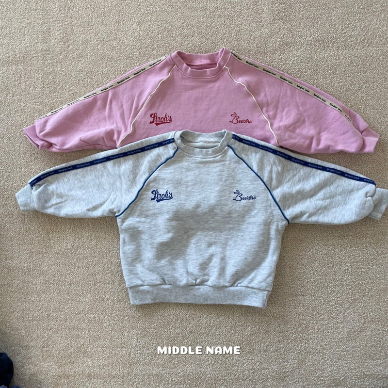 Middle Name - Korean Children Fashion - #designkidswear - Tape Raglan Sweatshirts - 2