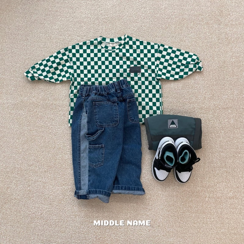 Middle Name - Korean Children Fashion - #discoveringself - Slit Carpender Denim Pants - 8