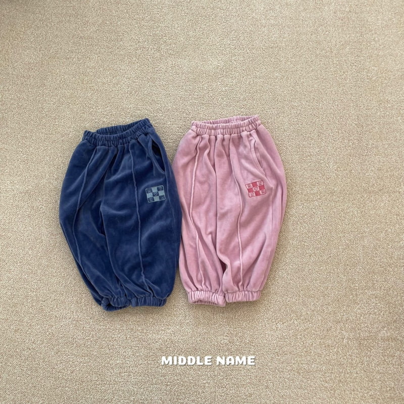 Middle Name - Korean Children Fashion - #discoveringself - Veloure Pintuck Embroidery Pants