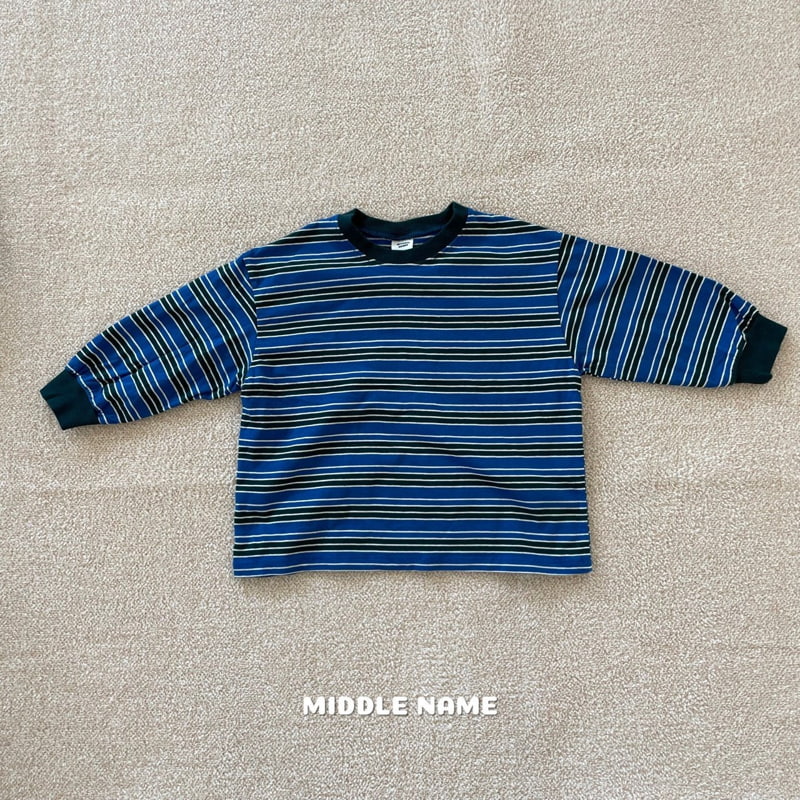 Middle Name - Korean Children Fashion - #discoveringself - Bori Multi Stripe Tee - 3