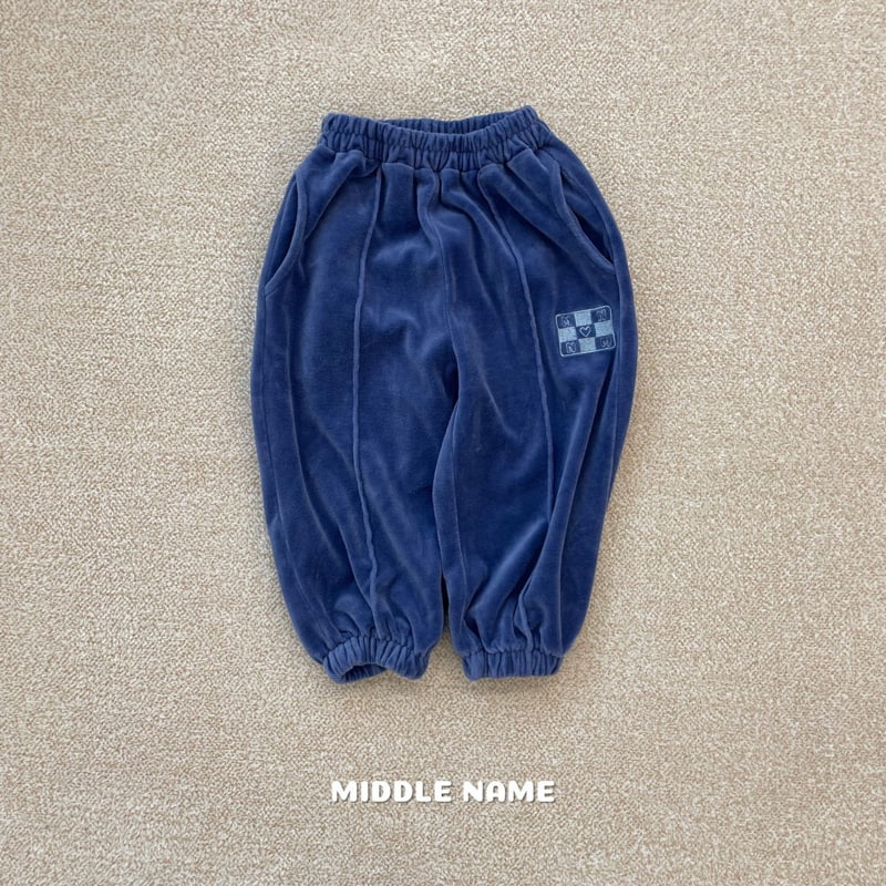 Middle Name - Korean Children Fashion - #kidsshorts - Veloure Pintuck Embroidery Pants - 3