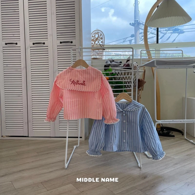 Middle Name - Korean Children Fashion - #kidzfashiontrend - Sailor Embroidery Blouse - 2