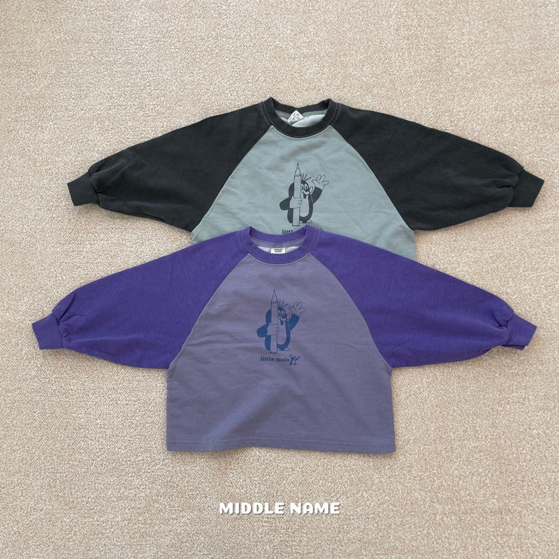 Middle Name - Korean Children Fashion - #kidzfashiontrend - Pigment Raglan Tee