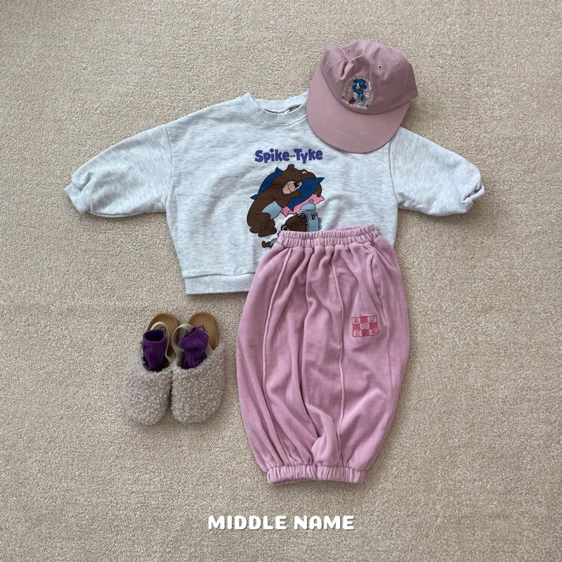 Middle Name - Korean Children Fashion - #littlefashionista - Veloure Pintuck Embroidery Pants - 7