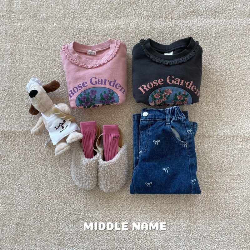 Middle Name - Korean Children Fashion - #magicofchildhood - Rose Lace Sweatshirts - 4