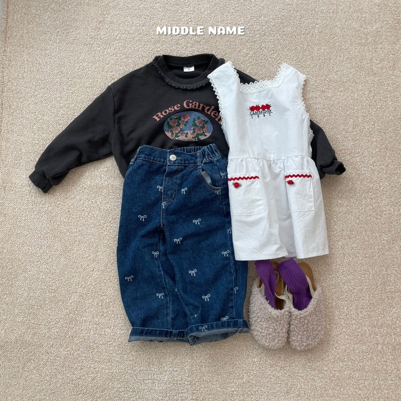 Middle Name - Korean Children Fashion - #stylishchildhood - Embroidery Lace One-pice - 3