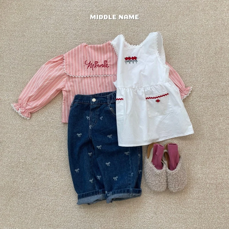 Middle Name - Korean Children Fashion - #toddlerclothing - Sailor Embroidery Blouse - 9