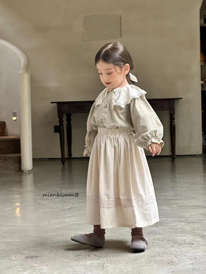 Mienbloom B - Korean Children Fashion - #stylishchildhood - Line Long Skirt - 4