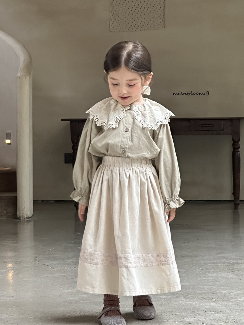 Mienbloom B - Korean Children Fashion - #fashionkids - Embroidery Collar Blouse