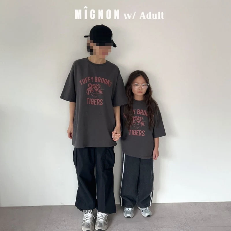 Mignon - Korean Children Fashion - #kidzfashiontrend - Overfit Tiger Tee with Mom - 4