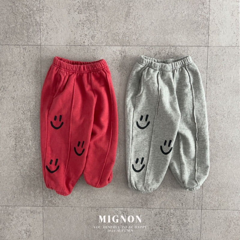 Mignon - Korean Children Fashion - #kidsstore - Smile Jogger Pants