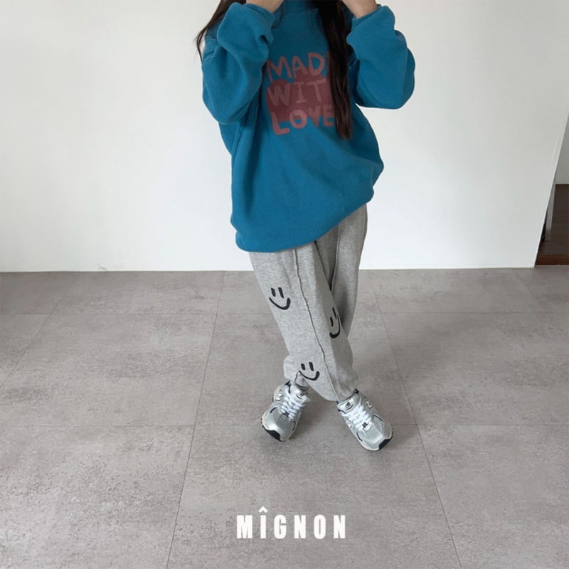 Mignon - Korean Children Fashion - #prettylittlegirls - Smile Jogger Pants - 7