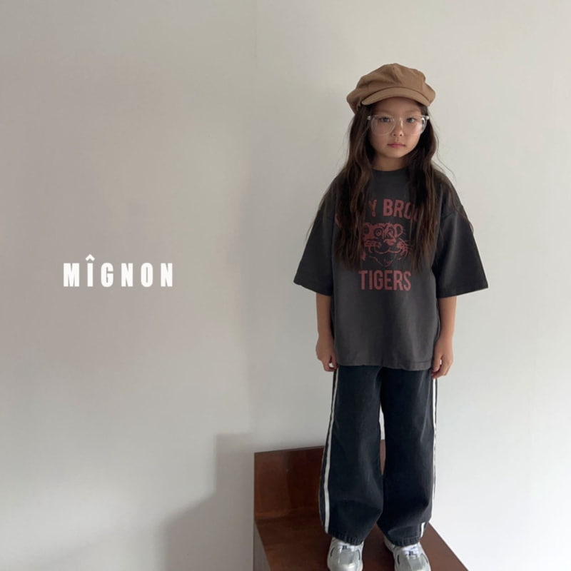 Mignon - Korean Children Fashion - #toddlerclothing - Overfit Tiger Tee with Mom - 10