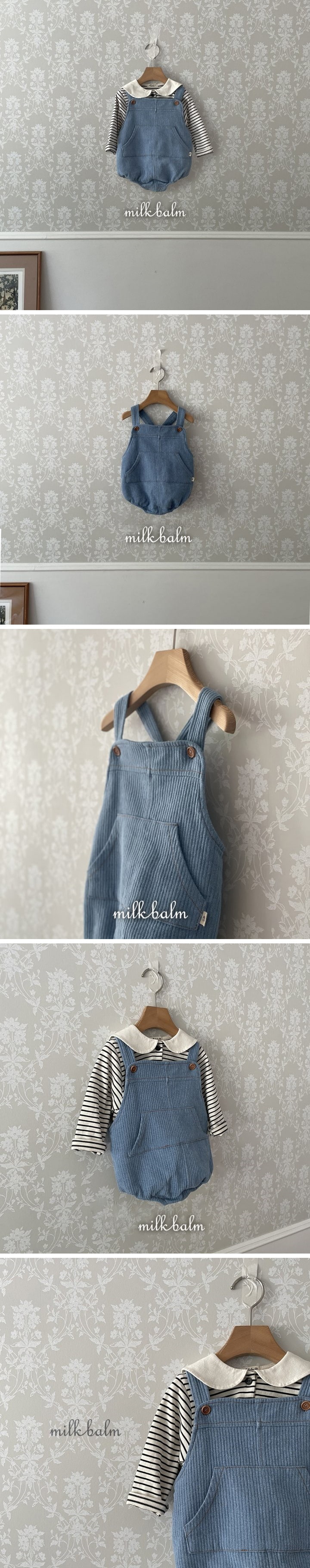 Milk Balm - Korean Baby Fashion - #onlinebabyboutique - Winnie Suspender Bodysuit