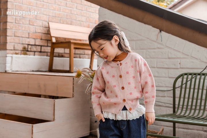 Milk Powder - Korean Children Fashion - #Kfashion4kids - Snow Flower Knit Cardigan - 10