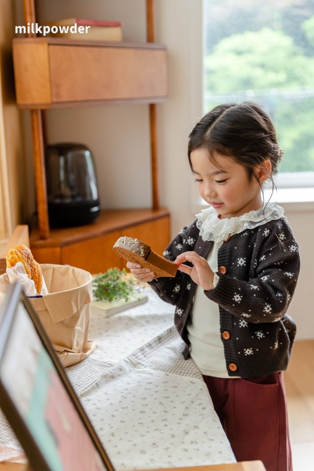 Milk Powder - Korean Children Fashion - #childrensboutique - Snow Flower Knit Cardigan - 3