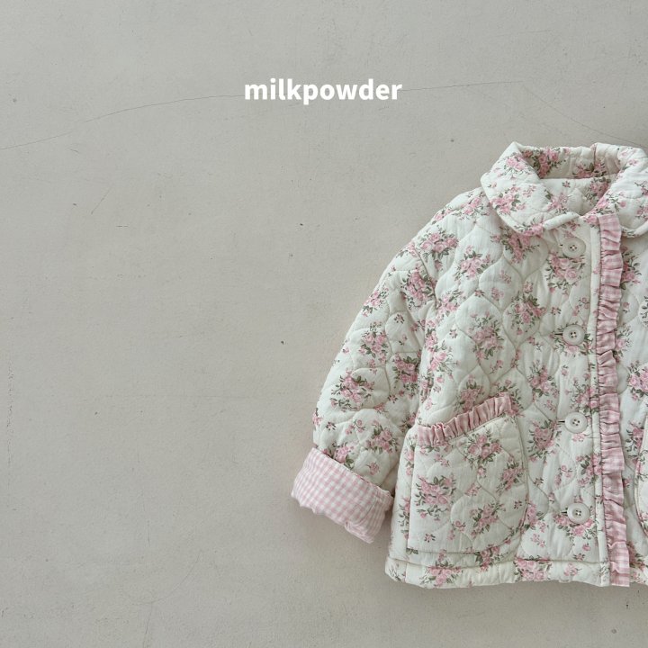 Milk Powder - Korean Children Fashion - #designkidswear - Peach Padding Jumper - 10